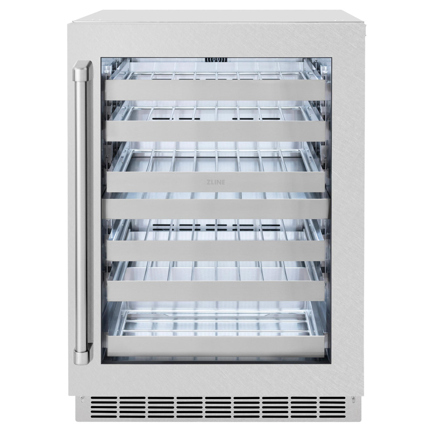 ZLINE 24 in. Touchstone Dual Zone 44 Bottle Wine Cooler With DuraSnow' Stainless Steel Glass Door (RWDO-SN-24)