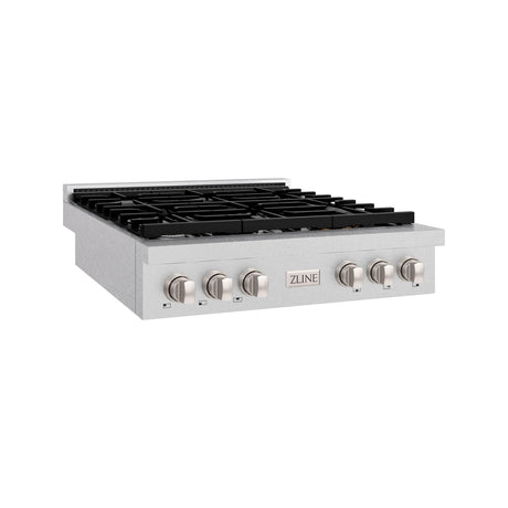 ZLINE 36 in. Paramount Gas Rangetop with 6 Burners and Porcelain Cooktop in DuraSnow' Stainless Steel (SRTS-36)