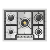 ILVE UHCPT75NSSCLP Nostalgie II 30 inch Built-In Gas Cooktop with 5 Burners, in Stainless Steel (Liquid Propane, Chrome)