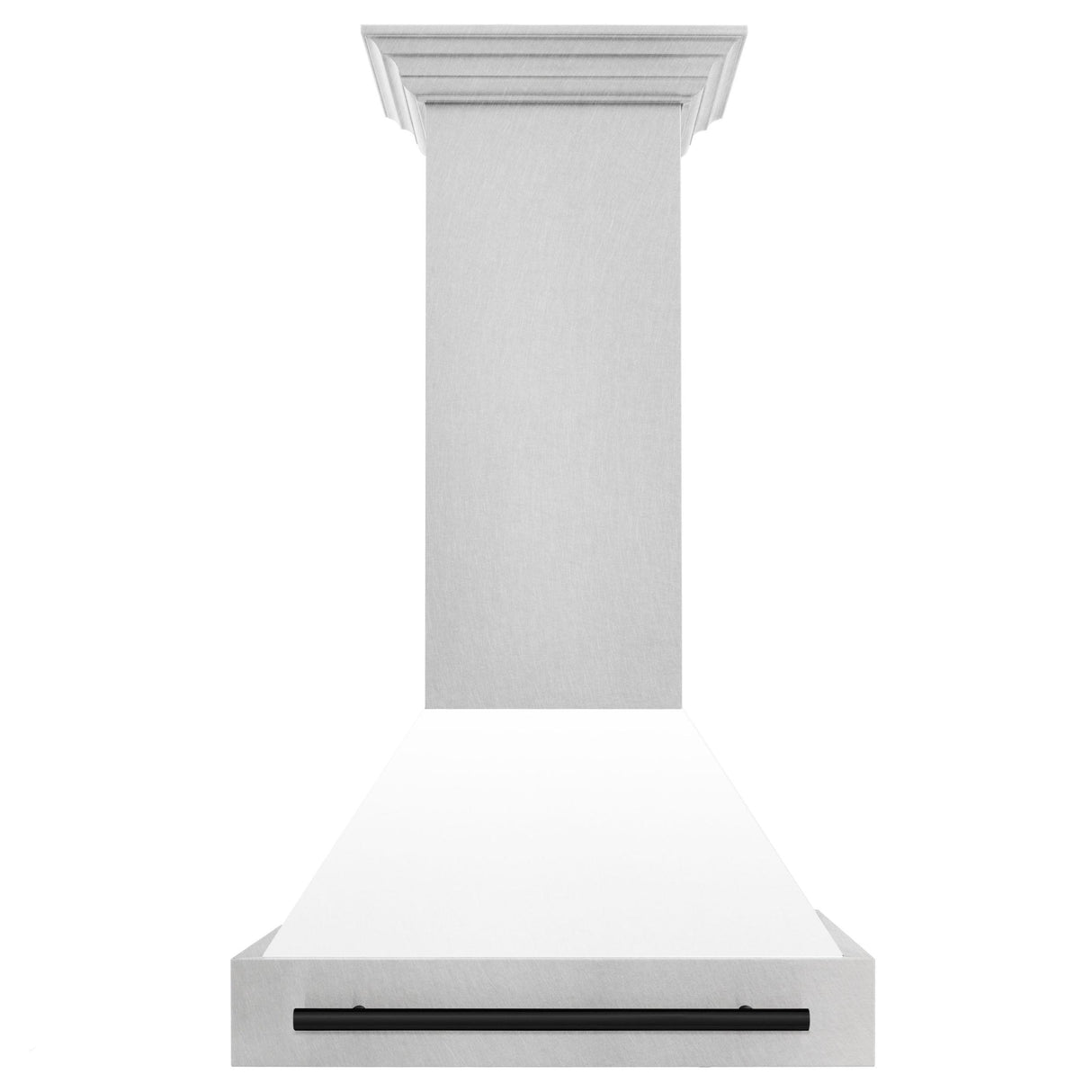 30 in. ZLINE Autograph Edition DuraSnow Stainless Steel Range Hood with White Matte Shell and Accented Handle (8654SNZ-WM30) [Color: Matte Black]