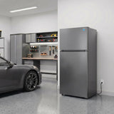 Avanti Frost-Free Apartment Size Garage-Ready Refrigerator, 14.6 cu. ft. Capacity, in Stainless Steel (AVFF146DLJ0SS)