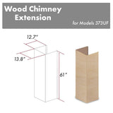 ZLINE 61 in. Wooden Chimney Extension for Ceilings up to 12.5 ft. (373UF-E)
