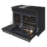 48 Inch Professional Gas Range In Black