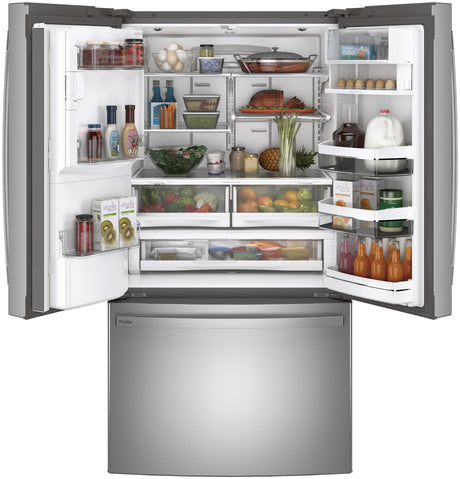 GE Profile™ Series ENERGY STAR® 27.7 Cu. Ft. Smart Fingerprint Resistant French-Door Refrigerator with Keurig® K-Cup® Brewing System