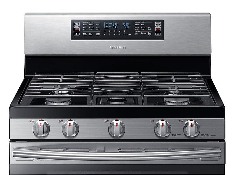 5.8 cu ft. Smart Freestanding Gas Range with Flex Duo™ & Dual Door in Stainless Steel