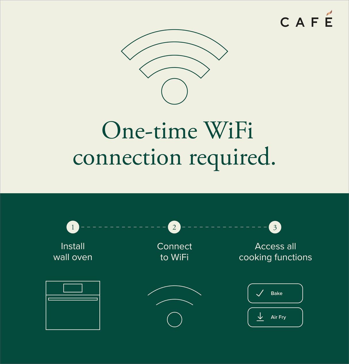 Café™ 30" Smart Built-In Convection Single Wall Oven in Platinum Glass