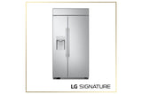 LG SIGNATURE 26 cu. ft. Smart Side-by-Side Built-In Refrigerator with Ice & Water Dispenser