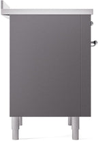 Nostalgie II 36 Inch Electric Freestanding Range in Matte Graphite with Chrome Trim