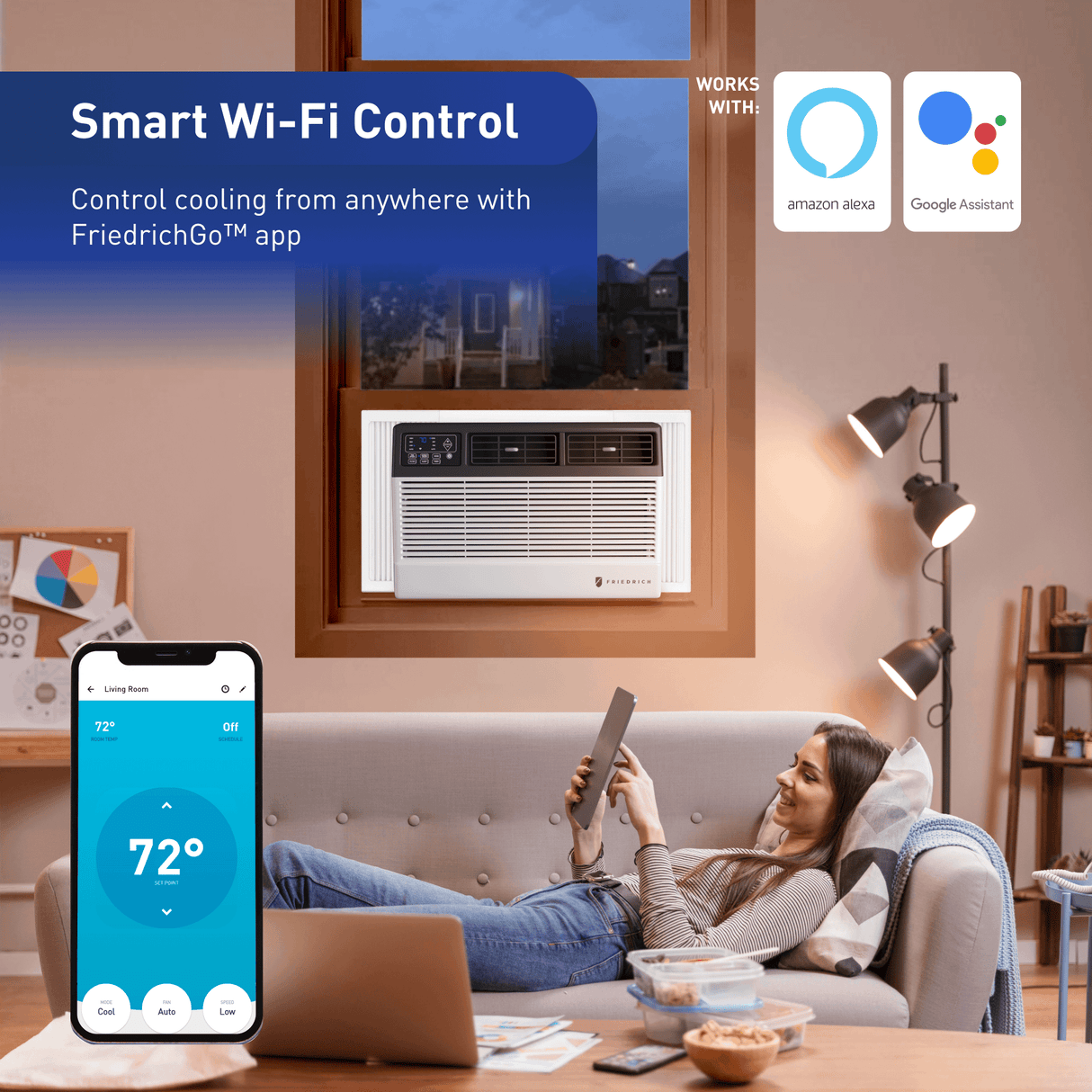 Friedrich Chill Premier 10,000 BTU 115V Smart Window Air Conditioner - Cool Only