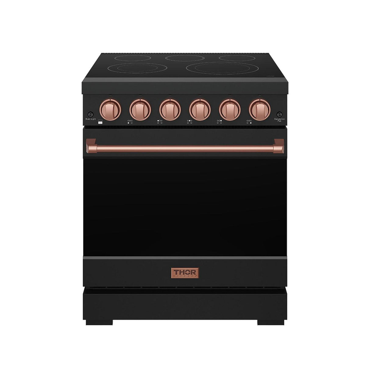 30 Inch Professional Electric Range With Precision Knob Control In Black and Rose Gold  Gordon Ramsay Series