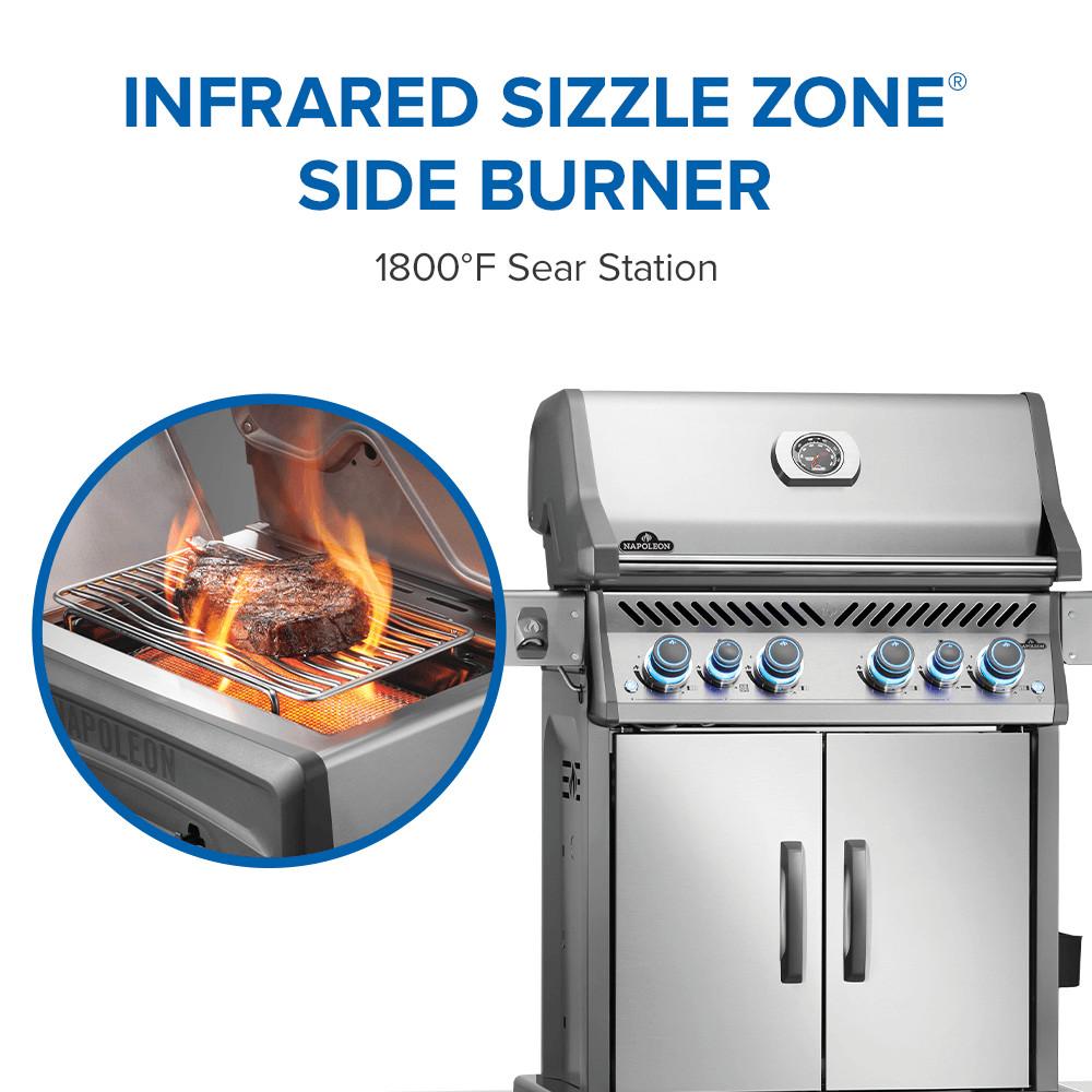 Rogue PRO-S 525 RSIB with Infrared Side and Rear Burner , Natural Gas, Stainless Steel