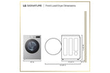 LG SIGNATURE 9.0 cu. ft. Mega Capacity Smart Front Load Gas Dryer with TurboSteam®, Built-In Intelligence and Hybrid Electronic Controls with LCD Display