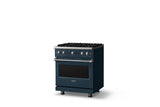30"W. Sealed Burner Gas Range (Finish: Squall, Trim: Polished Chrome, Fuel: Natural Gas)
