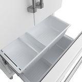 36 Inch Collection French Door Counter Depth Refrigerator With Ice Maker - White  Gordon Ramsay Series