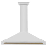 ZLINE 48 in. Autograph Edition Convertible Stainless Steel Range Hood with Stainless Steel Shell and Champagne Bronze Accents (KB4STZ-48-CB) [Color: Champagne Bronze Accents]