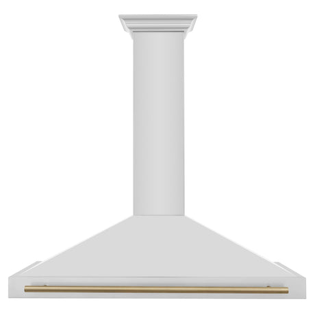 ZLINE 48 in. Autograph Edition Convertible Stainless Steel Range Hood with Stainless Steel Shell and Champagne Bronze Accents (KB4STZ-48-CB) [Color: Champagne Bronze Accents]
