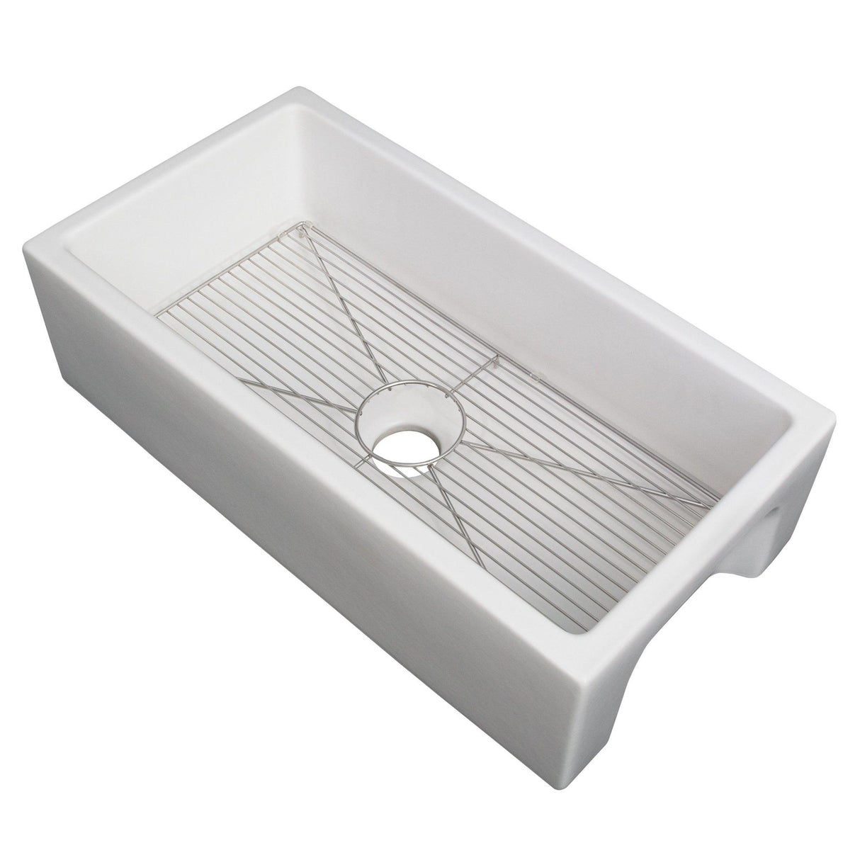 ZLINE 36" Venice Farmhouse Reversible Fireclay Sink (FRC5122) [Color: White Gloss]