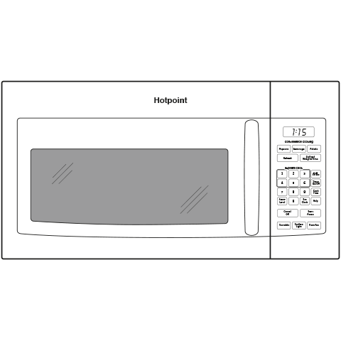 Hotpoint® 1.6 Cu. Ft. Over-the-Range Microwave Oven