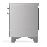 ILVE UMIB36QNR3SSC Majestic III 36 inch Induction Range with 6 Elements, 3.5 cu. ft. Total Oven Capacity (Solid Door, Stainless Steel, Chrome)