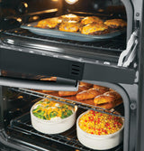 GE Profile™ Series 30" Slide-In Front Control Double Oven Gas Range