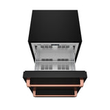 24 Inch Undercounter Built-in / Freestanding Drawer Freezer - Black/rose Gold  Gordon Ramsay Series