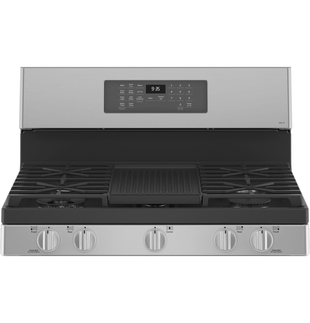 GE Profile™ 30" Free-Standing Self Clean Dual-Fuel Fingerprint Resistant Range with Storage Drawer