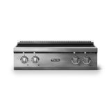 30"W. Electric Rangetop (Finish: Stainless Steel, Trim: Polished Chrome)