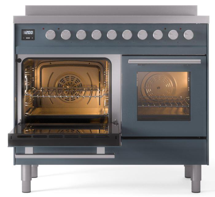 Professional Plus II 40 Inch Electric Freestanding Range in Blue Grey with Trim