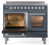 Professional Plus II 40 Inch Electric Freestanding Range in Blue Grey with Trim