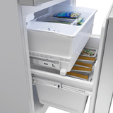 100 Series, free-standing fridge-freezer with freezer at bottom, Brushed steel (with anti-fingerprint), Total No Frost