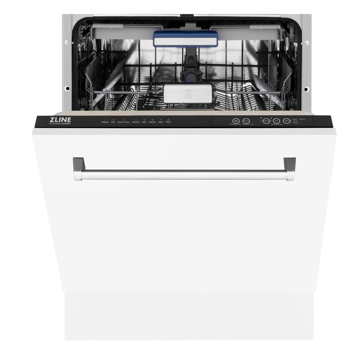 ZLINE 24" Tallac Series 3rd Rack Dishwasher with Traditional Handle, 51dBa (DWV-24) [Color: White Matte]