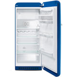 Approx 24" 50'S Style Refrigerator with ice compartment, Blue, Right hand hinge