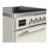 ILVE UMIB30QNR3AWC Majestic III 30 inch Induction Range with 4 Elements, 4 cu. ft. Oven Capacity (Solid Door, Antique White, Chrome)