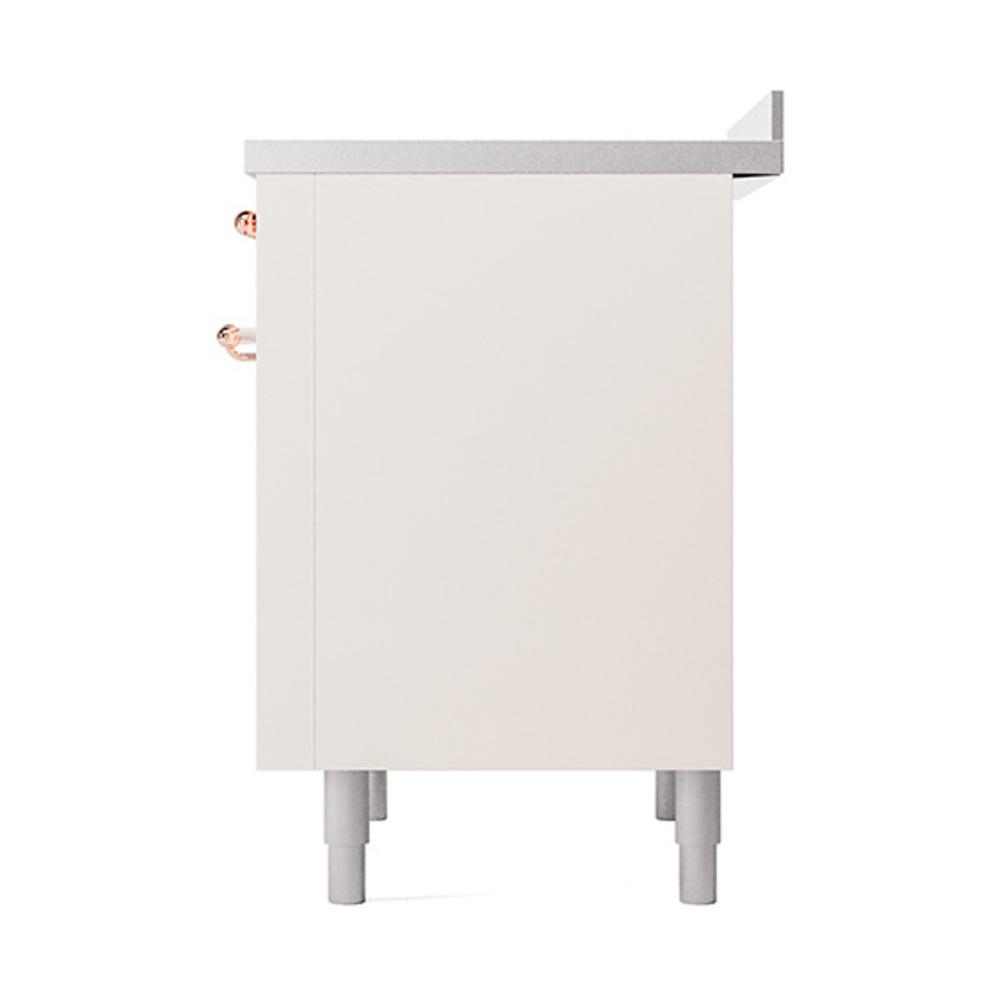 ILVE UNI366QNMPAWP Nostalgie II Noblesse 36 inch Induction Range (Solid Door, Antique White, Copper)