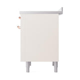 ILVE UNI366QNMPAWP Nostalgie II Noblesse 36 inch Induction Range (Solid Door, Antique White, Copper)