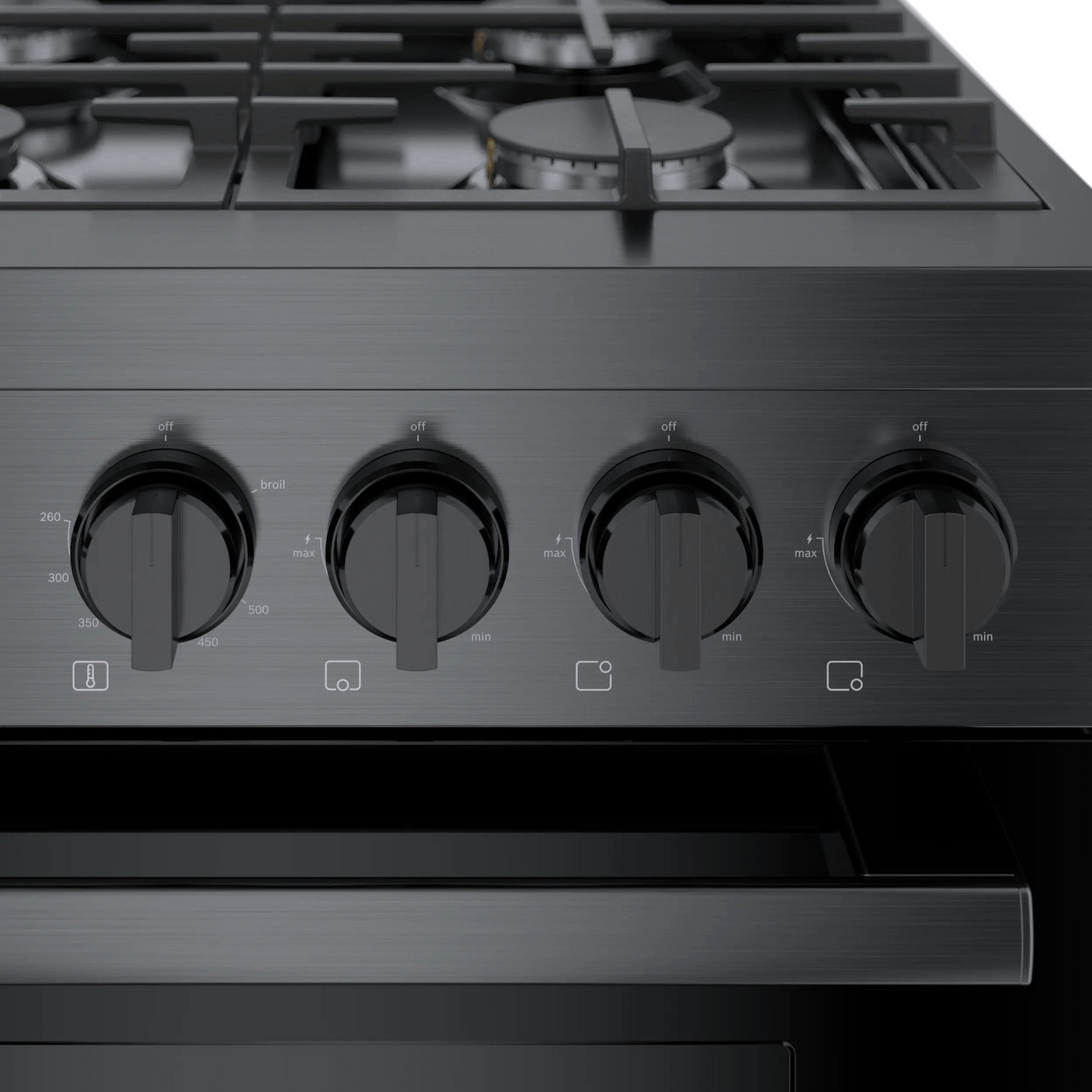 800 Series Gas Freestanding Range 36" Black Stainless Steel