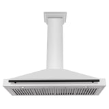 ZLINE 48 in. Autograph Edition Convertible Stainless Steel Range Hood with Stainless Steel Shell and Champagne Bronze Accents (KB4STZ-48-CB) [Color: Matte Black Accents]