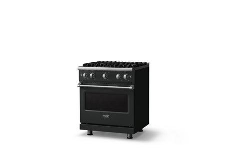 30"W. Sealed Burner Gas Range (Finish: Antique Bronze, Trim: Polished Chrome, Fuel: Natural Gas)