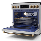 36 Inch Professional Lp Range With Tilt Panel Touch Control In Stainless Steel/bronze  Gordon Ramsay Series