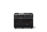 48"W. Sealed Burner Gas Range (Burner: 6g, Finish: Onyx, Trim: Polished Chrome, Fuel: Natural Gas)