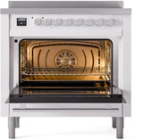 Professional Plus II 36 Inch Electric Freestanding Range in White with Trim