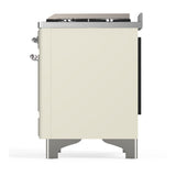 ILVE UM36FNR3AWC Majestic III 36 inch Dual Fuel Range with 6 Black Brass Burners and Griddle, Dual Function Burner up to 25,000 BTU (Triple Glass Door, Antique White, Chrome, Natural Gas)
