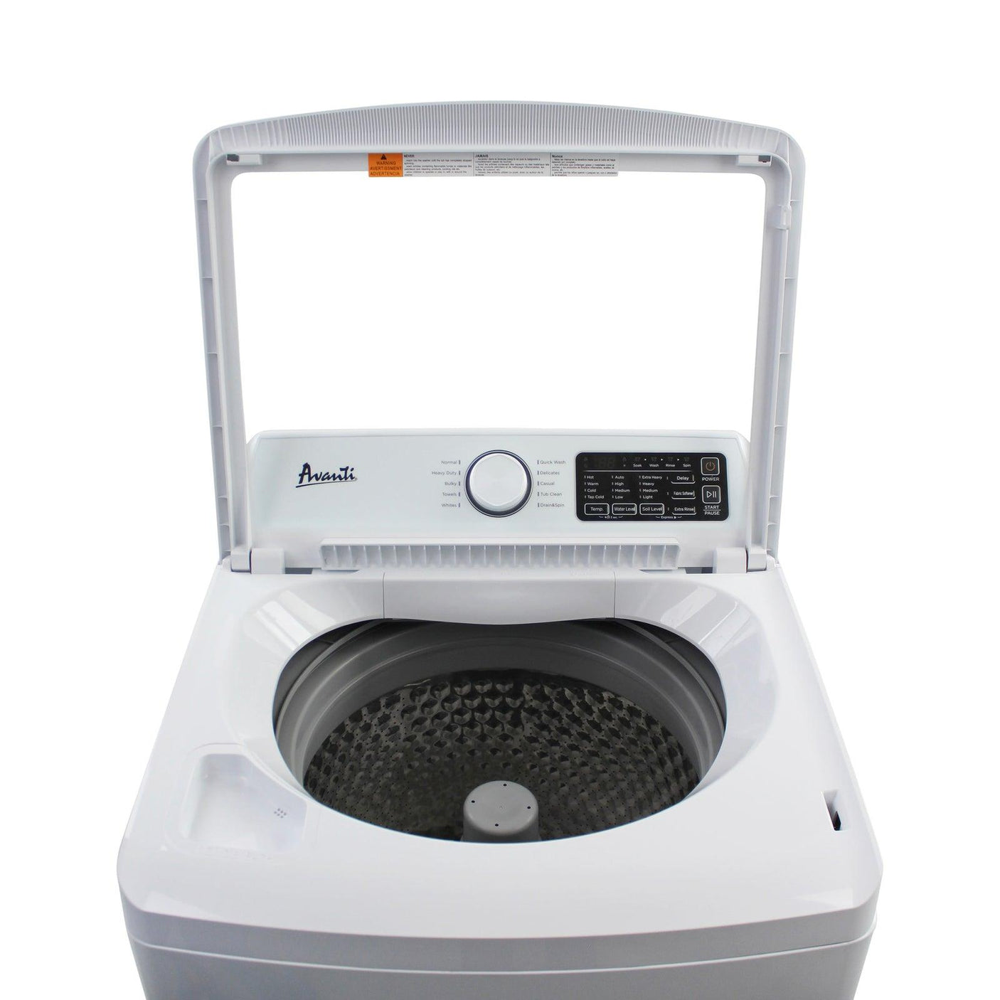 Avanti Compact Top Load Washing Machine, 3.7 cu. ft. Capacity - White / 3.7 cu. ft.