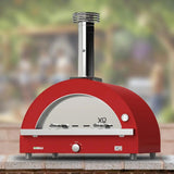 40" Hybrid Gas & Wood Oven in Rosso (Red)