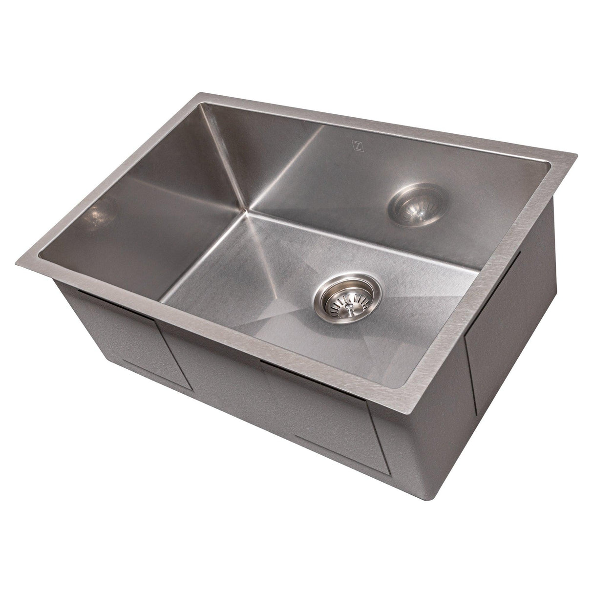 ZLINE 27 in. Meribel Undermount Single Bowl Stainless Steel Kitchen Sink with Bottom Grid (SRS-27)