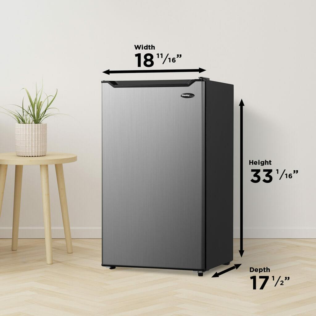 Danby 3.2 cu. ft. Compact Fridge in Stainless Steel Look