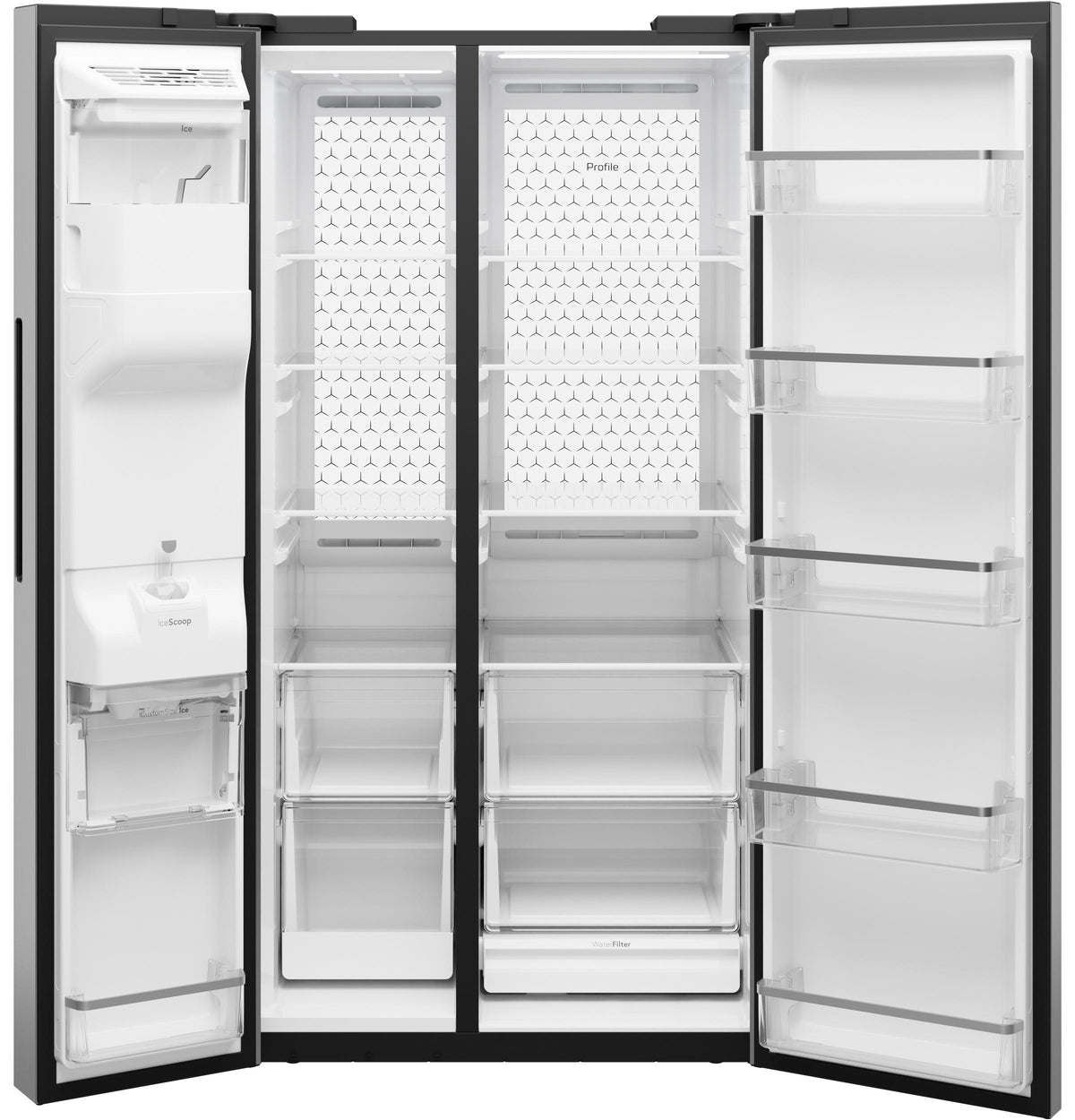 GE Profile™ ENERGY STAR® 27.8 Cu. Ft. Side-By-Side Refrigerator with Hands-Free AutoFill and CustomSize™ Ice