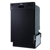 Danby 18" Wide Built-in Dishwasher in Black