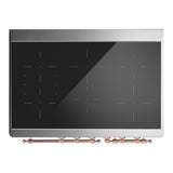 ILVE UMDIB40NR3MBP Majestic III 40 inch Induction Range with 6 Elements, 3.82 cu. ft. Total Oven Capacity (Triple Glass Door, Midnight Blue, Copper)