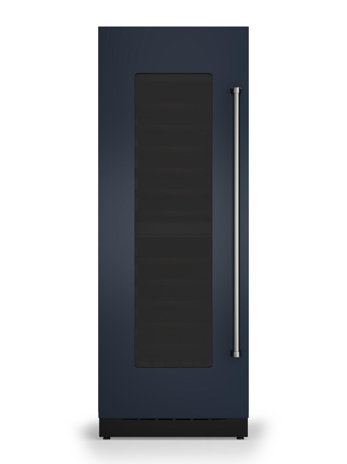 30"W. Integrated Wine Cellar Door Panel - Slate Blue Left Hinge